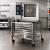 Thumbnail image #2 for Alto-Shaam Small Equipment Stand with Casters, Shelf and Slides for 6-10 & 10-10 Combi Ovens