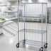Thumbnail image #3 for Quantum 36-Inch x 18-Inch x 69-Inch Mobile Enclosure Wire Shelving Cart with 4 Shelves, Chrome Plated Finish