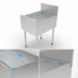 Thumbnail image #4 for Top Shelf TSF Series 21 Inch x 24 Inch Stainless Steel Underbar Drainboard with Backsplash