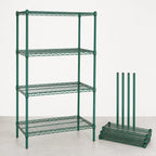 Thumbnail image #3 for Quantum WR54-2430P 30"W x 24"D x 54"H Wire Shelving Starter Unit, 4 Shelves, Green Epoxy Finish, Stationary
