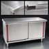 Thumbnail image #3 for Spec-Master Marine Series 84-Inch x 30-Inch Stainless Steel Enclosed Work Table with Hinged Doors