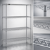 Thumbnail image #3 for Eagle Group 4-Tier Chrome-Plated Wire Starter Shelving Unit, 48 x 21 x 74 Inches