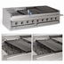 Thumbnail image #3 for Bakers Pride Dante Series 72-Inch Low-Profile Countertop Gas Radiant Charbroiler with Glo-Stones