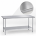 Thumbnail image #3 for Duke 60-Inch Stainless Steel Work Table with Undershelf, 24-Inch Deep, Flat Top
