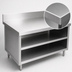 Thumbnail image #3 for La Rosa 36-Inch x 32-Inch Open Shelf Utility Stand with 16-Gauge Stainless Steel Top