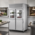 Thumbnail image #3 for True SPEC SERIES Two-Section Pass-Thru Combination Refrigerator with Half Glass Front Doors and Glass Rear Doors