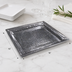 Thumbnail image #3 for American Metalcraft 16-Inch Square Hammered Stainless Steel Serving Tray