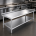 Thumbnail image #3 for Eagle Group Stainless Steel Griddle/Equipment Stand with Adjustable Undershelf, 84-3/8
