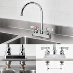 Thumbnail image #3 for Krowne Royal Series 15-302L Deck-Mount Manual Faucet, 4-Inch Centers, 8-1/2-Inch Gooseneck, Ceramic Valve, Low Lead Case of 12