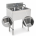 Thumbnail image #3 for Advance Tabco Special Value Series Underbar 2-Compartment Stainless Steel Bar Sink Unit with Splash-Mount Faucet, 24 x 18 x 33 Inches