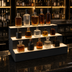 Thumbnail image #3 for Glastender 3-Tier Lighted Liquor Display, 30-Inch Wide, LED, Black Vinyl-Clad Steel