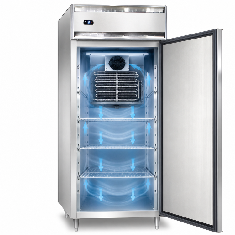 Product image #3 for Continental Refrigerator D1FXSNSS Designer Line 1-Section Extra-Wide Shallow Depth All Stainless Steel Reach-In Freezer