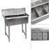 Thumbnail image #3 for BK Resources Three Compartment Convenience Store Sink with Stainless Steel Legs