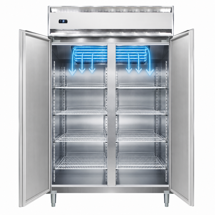 Product image #3 for Continental Refrigerator D2FSN Designer Line 2-Section Shallow Depth Reach-In Freezer