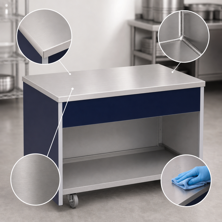 Product image #3 for Atlas Metal INFFT-2 36.5" Wide Mobile Utility Solid Top Unit