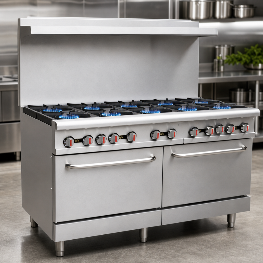 Ten Cast Iron Open Burners