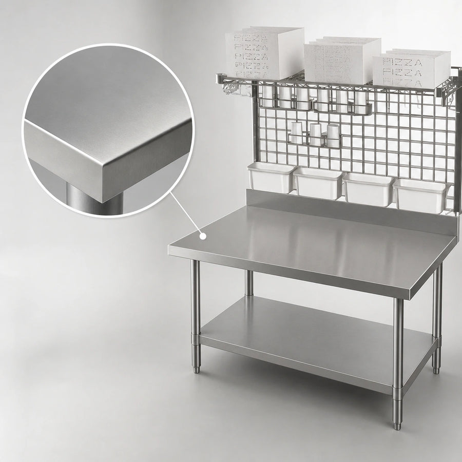 14-Gauge 304 Stainless Steel Top