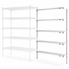 Thumbnail image #3 for Metro Super Erecta 5AN417BR 5-Shelf Add-On Wire Shelving Unit, 24 x 21 x 74 Inches, Brite Finish