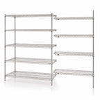 Thumbnail image #3 for Metro Super Erecta 5AN427BR Add-On Wire Shelving Unit, 30W x 21D x 74H, 5 Shelves, Brite Finish