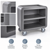 Thumbnail image #4 for Cambro Service Cart Pro Medium Bus Cart with 3 Ribbed Shelves
