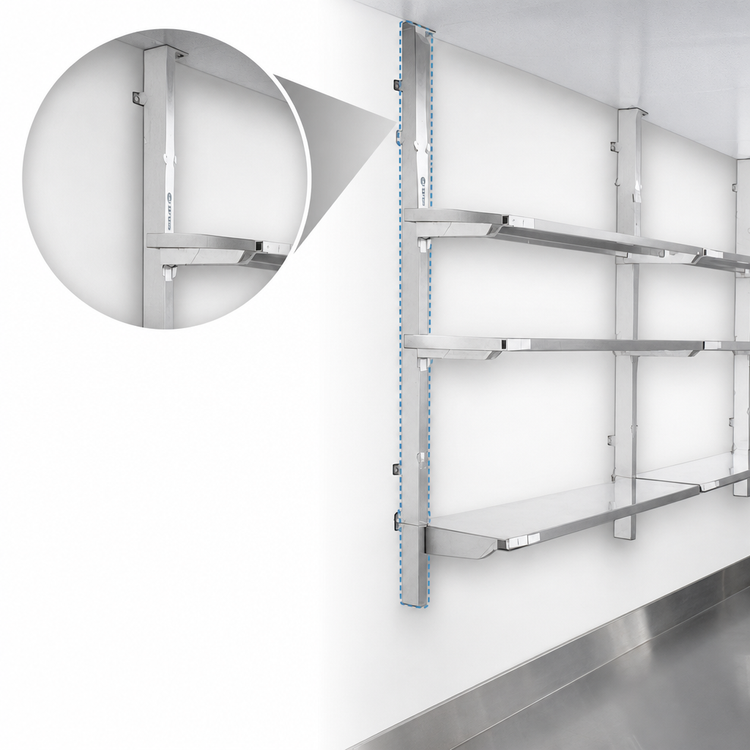 Product image #3 for New Age 72-Inch Left Upright for Wall-Mount Cantilever Shelving