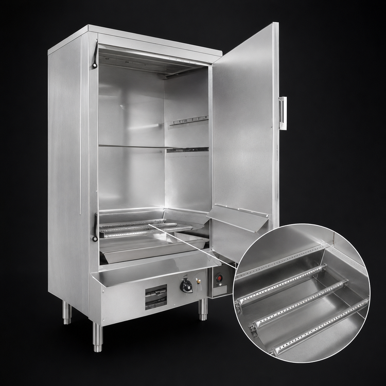 Product image #3 for MasterRange 24-Inch Natural Gas Smokehouse Smoker with 3 Tubular Burners