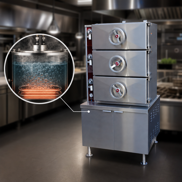 Product image #3 for Southbend Steam EC-2S Electric Pressure Steamer with 2 Compartments and 36-Inch Cabinet Base