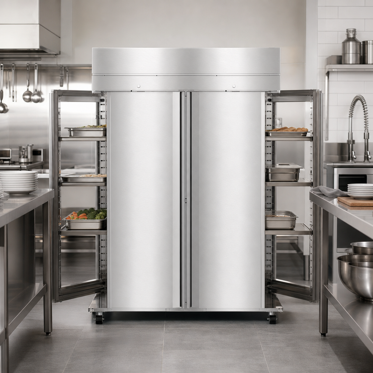 Product image #3 for Hoshizaki Steelheart Two-Section Pass-Thru Heated Holding Cabinet
