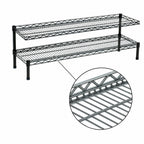 Thumbnail image #3 for Eagle Group QuadTruss FCM1448C 2-Tier Front Case Cantilever Wire Shelving Unit, 48"W x 14"D x 14"H, Chrome