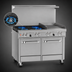 Thumbnail image #3 for Southbend Ultimate 48-Inch Gas Restaurant Range with 4 Open Burners, 24-Inch Thermostatic Griddle, and 2 Space-Saver Ovens