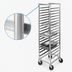 Thumbnail image #3 for Channel Manufacturing End-Load Aluminum Steam Table Pan Rack for 12 x 20 Pans, 19-Pan Capacity, 64 Inch High (ETPR-3E6)