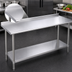 Thumbnail image #3 for Duke 60-Inch x 24-Inch 16-Gauge 300-Series Stainless Steel Work Table with 1-1/8-Inch Riser and Stainless Undershelf