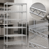 Thumbnail image #3 for Eagle EAGLEbrite 5-Tier Starter Wire Shelving Unit, 60W x 18D x 86H, Zinc Finish