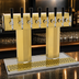 Thumbnail image #3 for Glastender Countertop Air-Cooled Tee Draft Dispensing Tower with 8 Faucets, Stainless Steel Construction and Polished Brass Finish