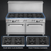 Thumbnail image #3 for Southbend Ultimate 60-Inch Gas Restaurant Range with 8 Open Burners, Standard Oven, and Cabinet Base