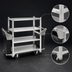 Thumbnail image #3 for Cres Cor Quiet Queen Mary 4-Shelf Aluminum Banquet Cart