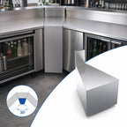 Thumbnail image #3 for Krowne Royal Series KR19-F30 Underbar Corner Angle Filler, 30° Front Corner, 19-Inch Deep, Stainless Steel, Flat Top, No Legs