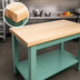 Thumbnail image #4 for John Boos Classic Country 60-Inch x 30-Inch Edge-Grain Maple Top Work Table with Painted Base and Undershelf
