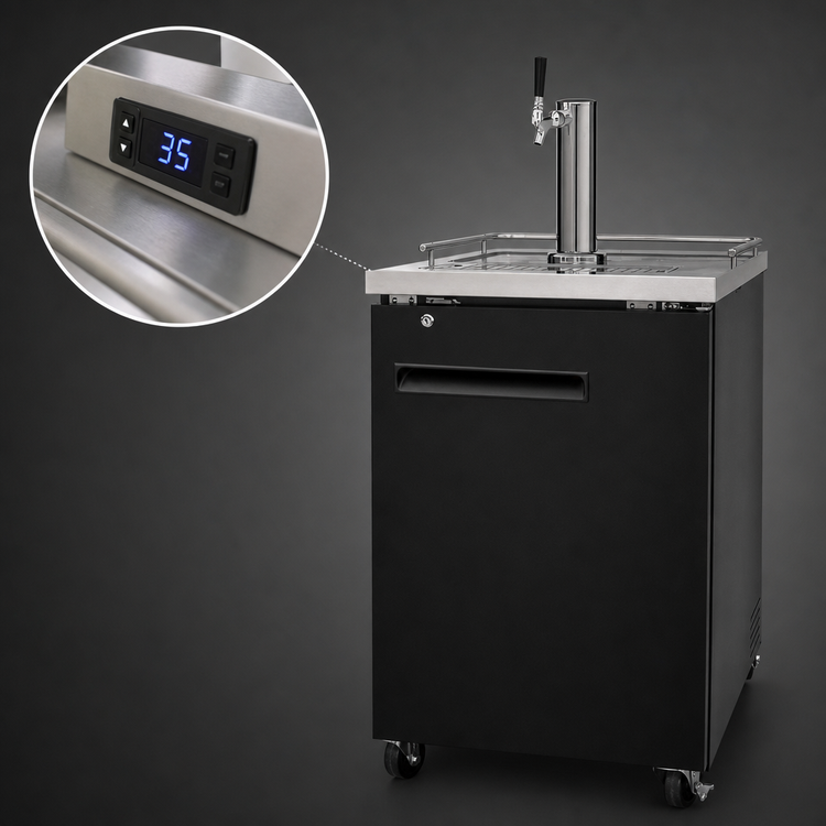 Product image #4 for Migali Competitor Series® 23.5-Inch Wide Single-Section Direct Draw Beer Cooler with Single Faucet Tower, 1/2-Keg Capacity