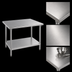 Thumbnail image #3 for Advance Tabco AG-300 30 Inch x 30 Inch Square Flat Top Stainless Steel Work Table with Adjustable Undershelf and Galvanized Base