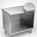 Thumbnail image #3 for Eagle Group Spec-Master Open Front Cabinet Base Work Table, 48 x 30 Inches, 14-Gauge 304 Stainless Steel Top