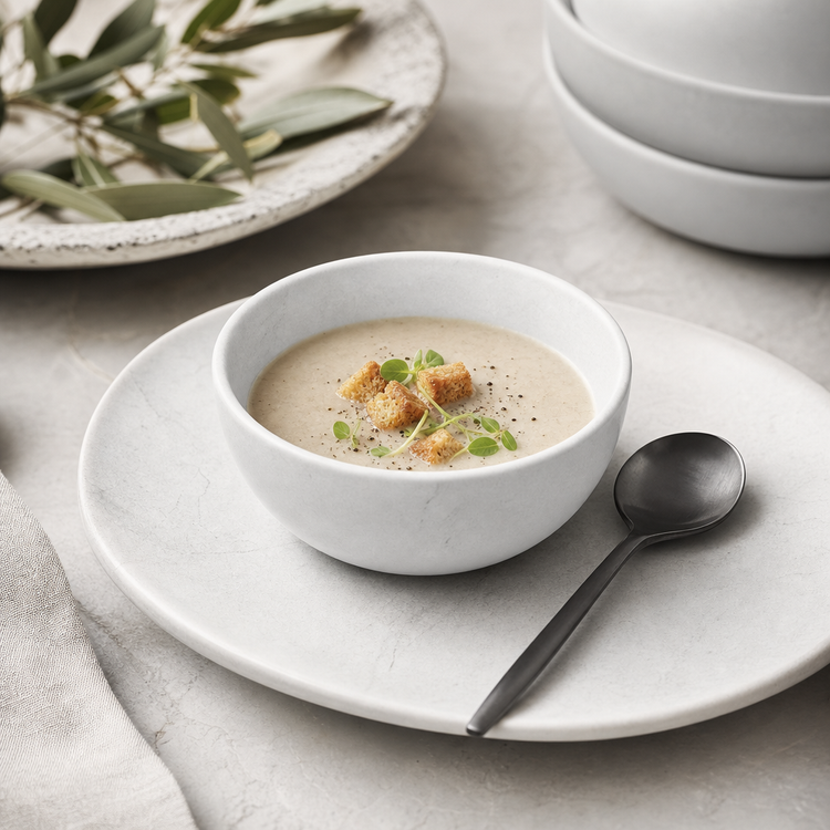 Product image #4 for Ridge 8 oz White Marble Melamine Bouillon Bowl, 4-1/2 Inch, Matte Finish