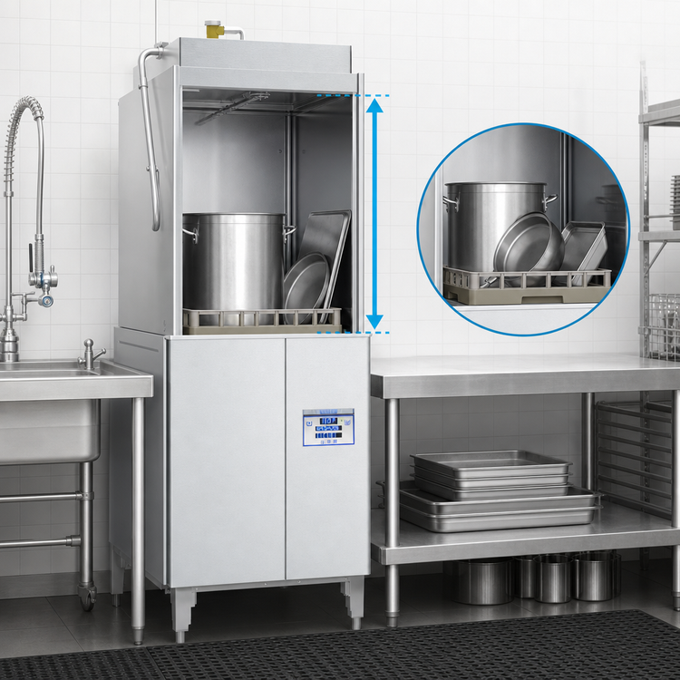 Product image #3 for Jackson DynaStar HH-E W/O Tall Chamber High-Temperature Sanitizing Door-Type Dishwasher, No Booster