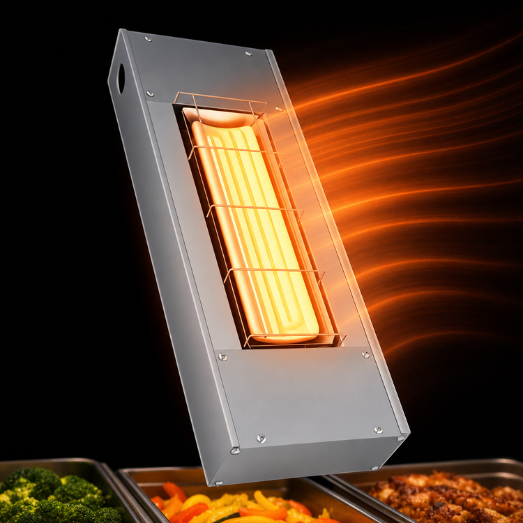 Product image #3 for Hatco Ultra-Glo UGAH-36 36-Inch High Watt Unlighted Ceramic Infrared Strip Heater