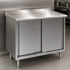 Thumbnail image #3 for Eagle Group Spec-Master UCB3072SE 72 x 30-Inch Stainless Steel Enclosed Work Table with Sliding Doors, 14-Gauge 304 Top