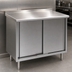 Thumbnail image #3 for Spec-Master Stainless Steel Enclosed Work Table with Sliding Doors, 72 x 30 Inches