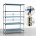 Thumbnail image #3 for MetroMax Q 5-Shelf Stationary Starter Polymer Shelving Unit, 42W x 18D x 74H, 2,000 lb Capacity