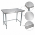 Thumbnail image #3 for BK Resources 72-Inch x 30-Inch 304 Stainless Steel Flat Top Open Base Work Table