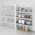 Thumbnail image #3 for Fermostock 4-Tier Polymer Shelving Unit Expansion Kit, 42W x 14D x 66H, Gray