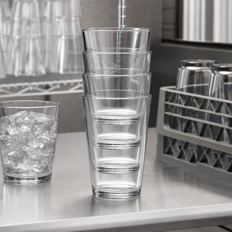 Product image #3 for Anchor Hocking Foodservice Stackables™ 12 oz Clear Partially Tempered Stackable Beverage Glass